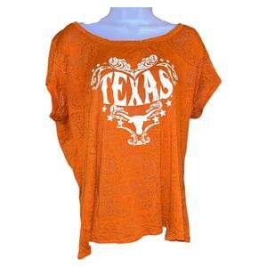 KA Her Knights Apparel Women 2XL University Of Texas Burnout Shirt
